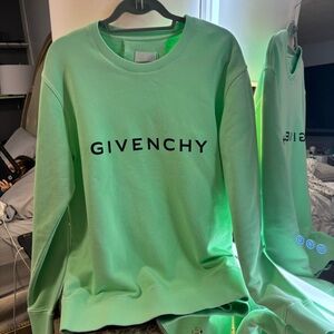 Givenchy mint Green Logo men sweat shirt